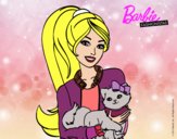 Barbie con su linda gatita