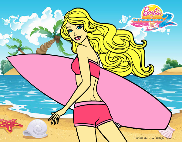 Barbie surfera