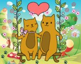 Gatitos enamorados