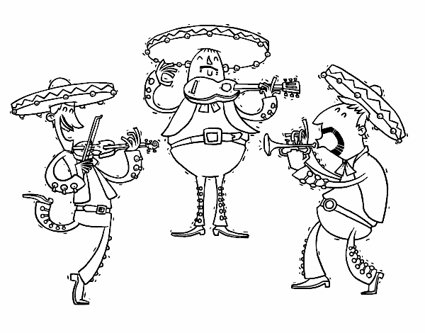 Dibujo de Los Mariachis pintado por en  el día 15-09-21 a las  17:00:27. Imprime, pinta o colorea tus propios dibujos!