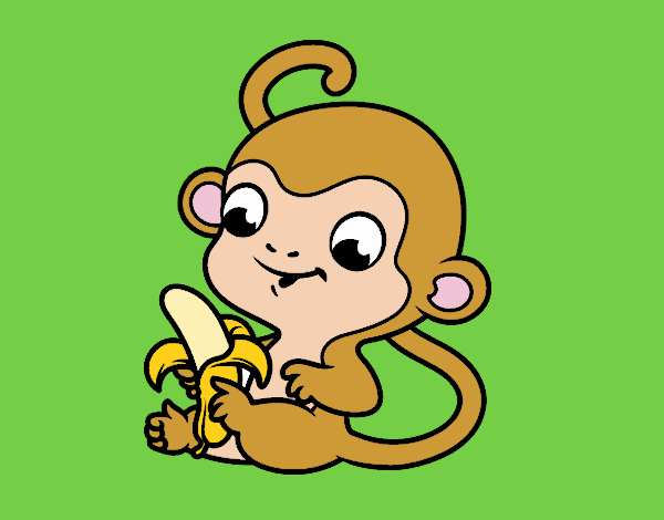 Monito con plátano