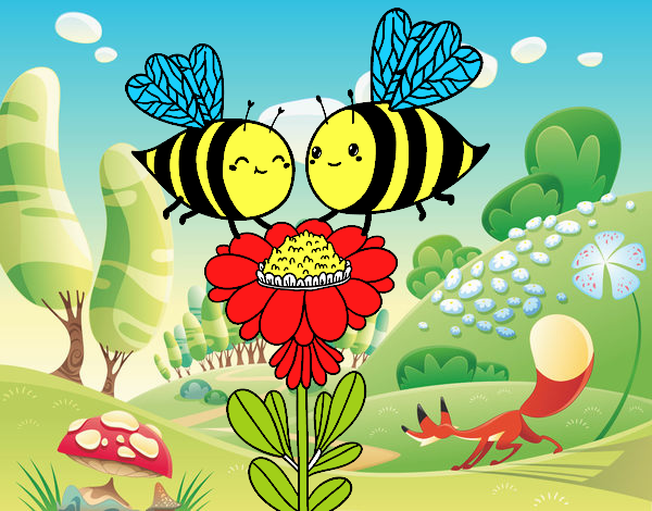 Pareja de abejas