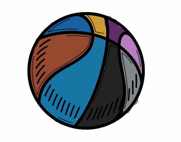 Como dibujar una pelota de baloncesto 