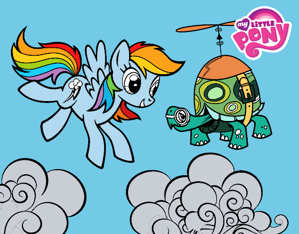 Rainbow Dash y la tortuga tanque