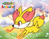 Fennekin corriendo