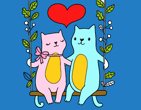 Gatitos enamorados