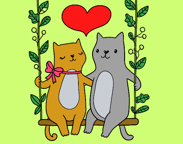 Gatitos enamorados