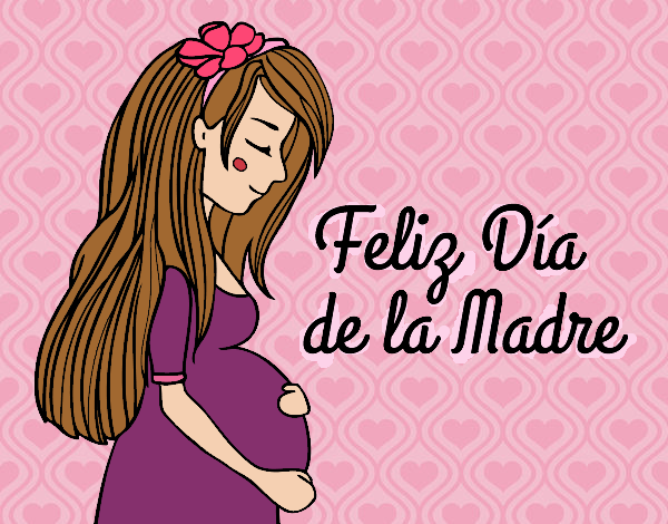 Mamá embarazada en el día de la madre