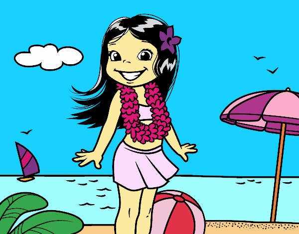 Niña en la playa