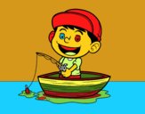 Niño pescando