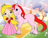 Princesa y unicornio