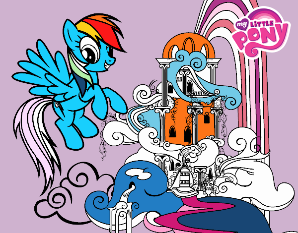 Rainbow Dash en su palacio