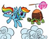 Rainbow Dash y la tortuga tanque