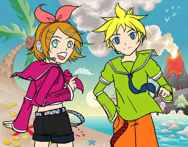 Rin y Len Kagamine Vocaloid