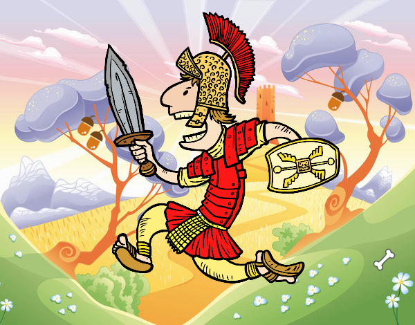 Soldado romano atacando