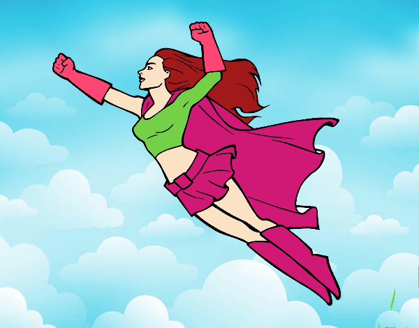 Súper chica volando