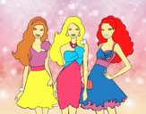 Barbie y sus amigas vestidas de fiesta