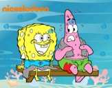 Bob Esponja y Patricio en bañador