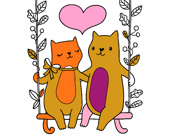 Gatitos enamorados