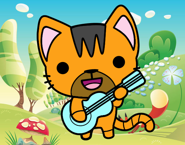 Gato guitarrista