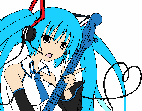 Miku con guitarra