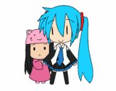 Miku y Kasane Chibi