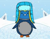 Pingüino con gorro