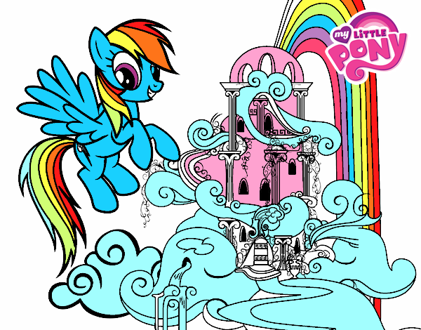 Rainbow Dash en su palacio