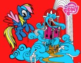 Rainbow Dash en su palacio