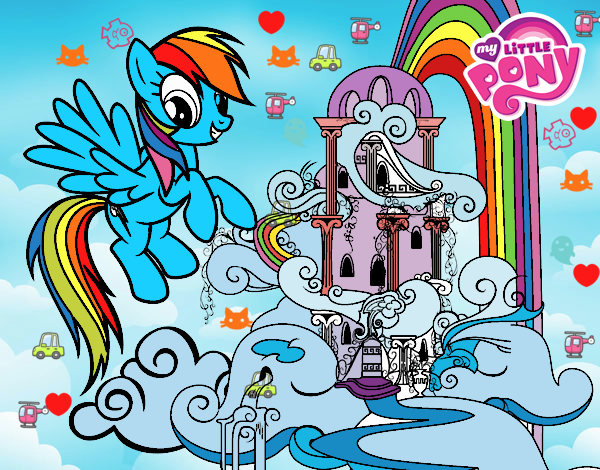 Rainbow Dash en su palacio