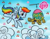 Rainbow Dash y la tortuga tanque