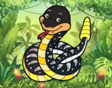 Una serpiente de cascabel