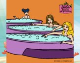 Barbie y sus amigas en el jacuzzi