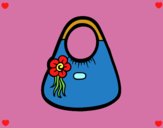 Bolso de asas con flor