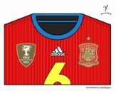 Camiseta del mundial de fútbol 2014 de España