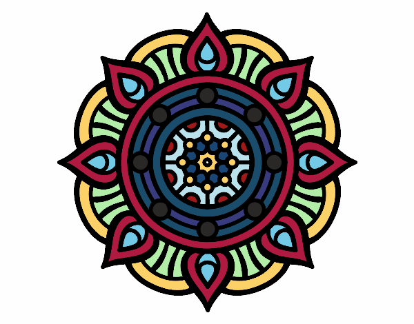 Mandala puntos de fuego