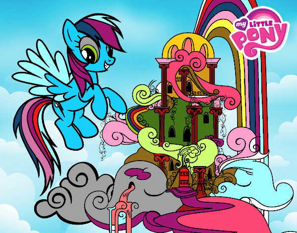 Rainbow Dash en su palacio