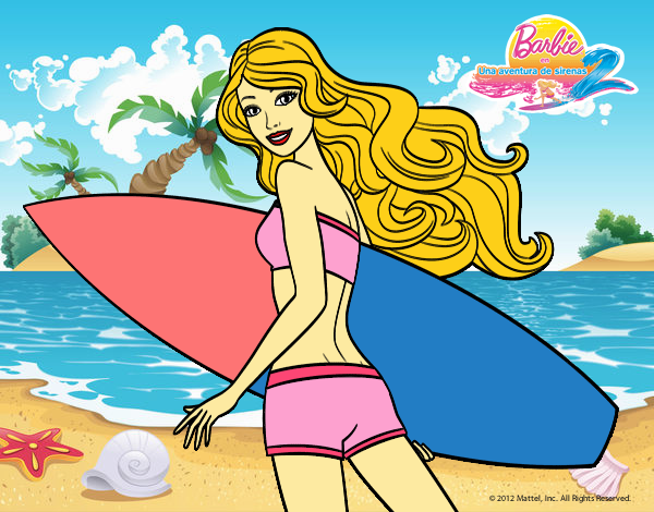 Barbie surfera