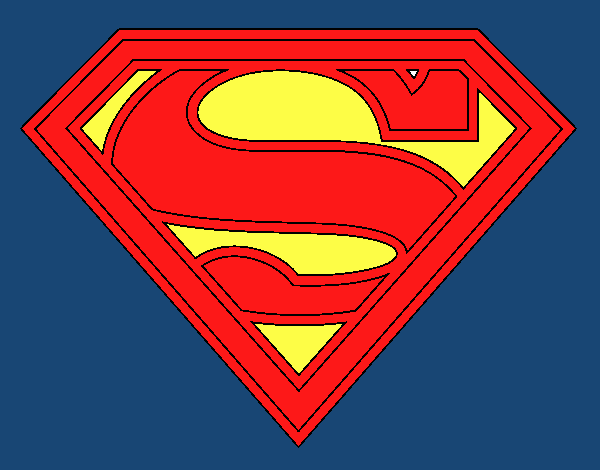 Dibujo de Escudo de Superman pintado por en  el día 13-10-21 a  las 15:37:47. Imprime, pinta o colorea tus propios dibujos!