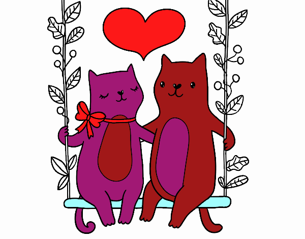 Gatitos enamorados