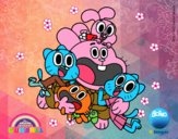 Gumball y amigos contentos