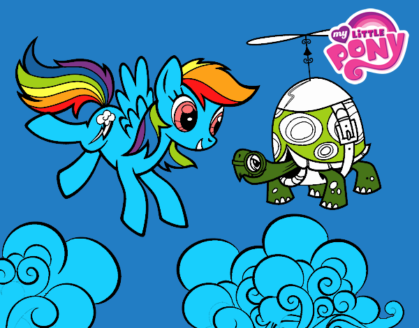 Rainbow Dash y la tortuga tanque