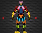 Robot luchador de espaldas