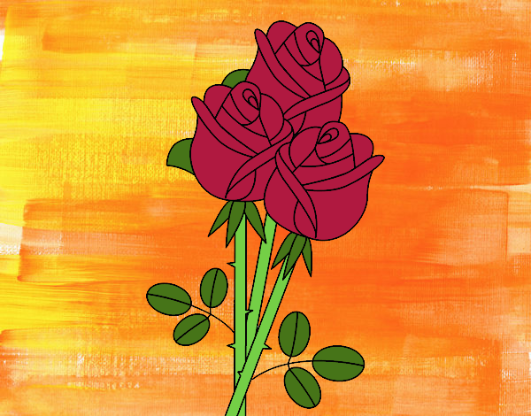 PINTURA DE ROSAS