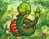 Una serpiente de cascabel