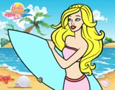 Barbie va a surfear