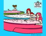 Barbie y sus amigas en el jacuzzi