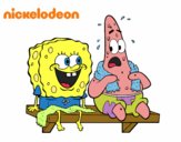 Bob Esponja y Patricio en bañador