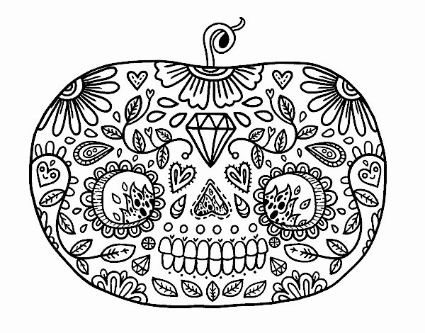 Calabaza del día de los muertos 