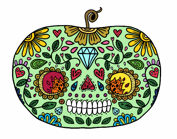 Calabaza del día de los muertos 